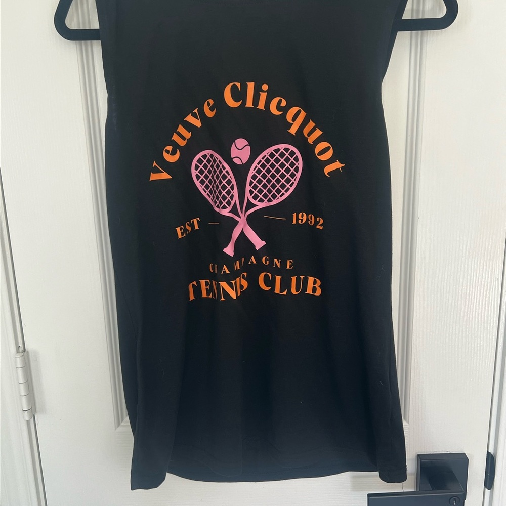 Veuve Clicquot Tennis Club Black Tank Top